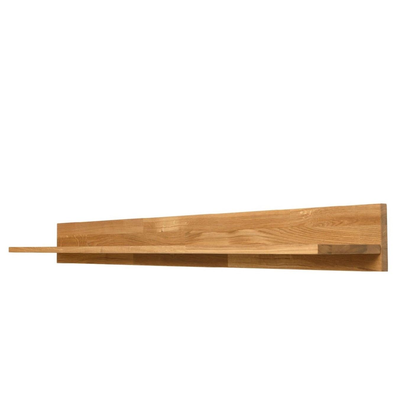 NordicStory Estante de pared de madera maciza de roble "Moritz" 150 x 20 x 15 cm.